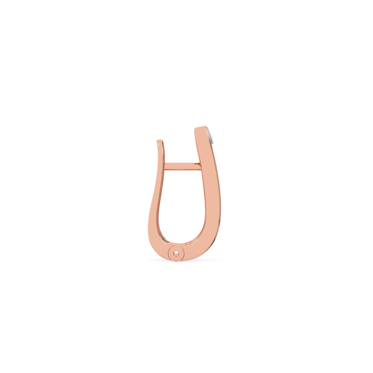Unique Two Tone Channel Set Diamond Hoop Earrings